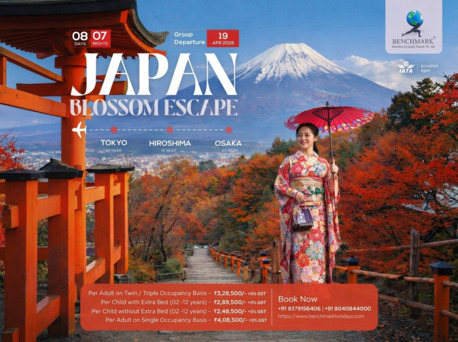 Bangalore, Tickets, INR 0328500,  Japan Tour Package From Bangalore - Benchmark Holidays