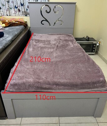 Akrabia, Furniture, SAR 220,  Urgent Sale Single Bed With Matters In Good Condition Size:(2.1 Meter Long ) X (1.1 Meter)