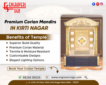 New Delhi, Furniture, Premium Corian Mandirs In Kirti Nagar &ndash; Luxury Designs