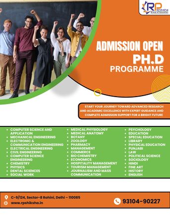 New Delhi, Education, Admissions Open For PhD Program