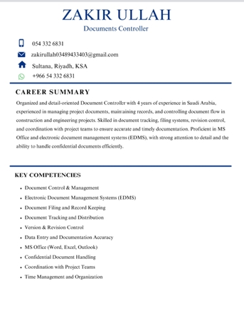 Riyadh, Job Seekers, Documents Controller