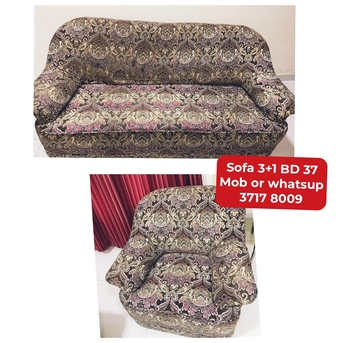 Manama, Furniture, BHD 37,  🌍🌏Sofa 3+1 Seater In Good Condition For Sale With Delivery