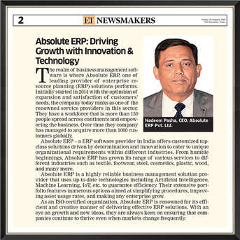 Faridabad, Software, INR 500000,  Apparel ERP Software For Garment Manufacturing Industry