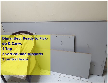 Manama, Free Items, BHD 10,  Big Office Table Laminated Gray. Size: 180cm Length X 90cm Width (Dismantable)