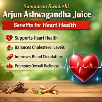 Mumbai, Health & Beauty Items, INR 640,  Sampuran Swadeshi Arjun Ashwagandha Juice Benefits For Heart Health