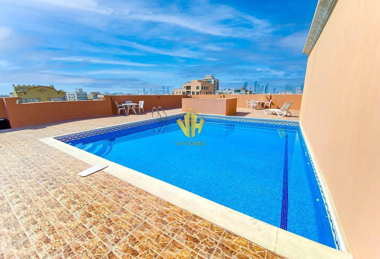 Adliya, Apartments/Houses, BHD 350/month,  2 BR,  █ ⭐ Family Building, Fully Furnished, Balcony, Swimming Pool, Gym, Parking - Antony