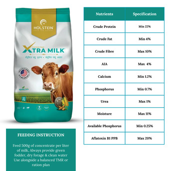 Punjab, Food, INR 1595,  Holstein - Xtra Milk Cow Feed 50kg,  Feed Pellets For Higher Milk Yield