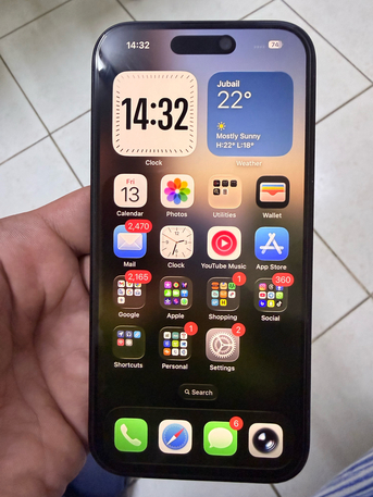 Jubail, Mobile Phones, SAR 1800,  IPhone 15 Black 128 GB 90% BH