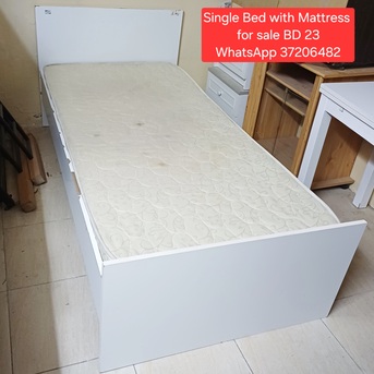 Manama, Furniture, BHD 23,  ✅️ Single Bed With Mattress For Sale In Good Condition With Delivery