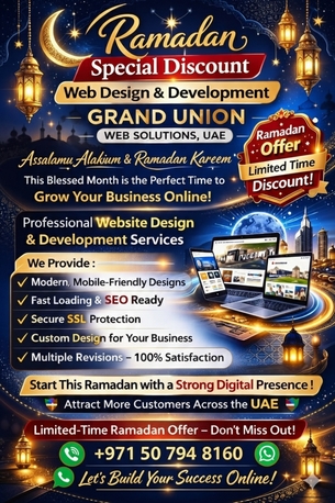 Dubai, Web Design & Development, Website Development Services, Grand Union Web Solutions