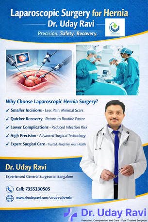 Bangalore, Health, Laparoscopic Surgery For Hernia &ndash; Dr. Uday Ravi: Precision. Safety. Recovery.