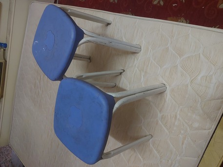 Jubail, Furniture, SAR 50,  Urgent Sale Of 2 Metal Stools And 1 Study Table