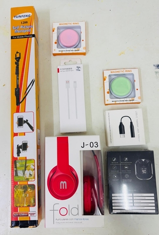 Gudaibiya, Mobile Phones, BHD 5,  Mobile Phone Accessories Total 7item  All Brand New -Bluetooth Headphones -Selfie Stick -F