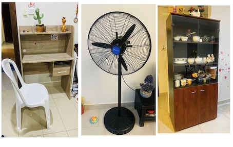 Hidd, Furniture, BHD 10,  Heavy Duty Fan, Book Shelf / Crockery Shelf, Study Table With Chair