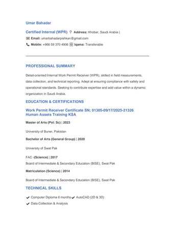 Khobar, Job Seekers, WPR Internal