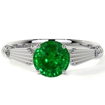 New York, Jewelry, USD 5897,  Purchase Natural Emerald Ring AAAA Quality At GemsNY