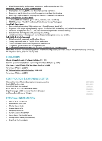 Riyadh, Job Seekers, Document Controller Aconex