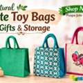 INR 100,  Natural Jute Toy Bags For Gifts & Storage