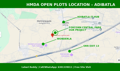 Hyderabad, Residential Plots, INR 35000,  150 Sq. Yard,  HMDA & RERA Approved Open Plots For Sale Adibatla Behind Wonderla