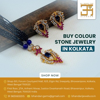 Kolkata, Jewelry, Buy Colour Stone Jewelry In Kolkata- Bhandari Jewels
