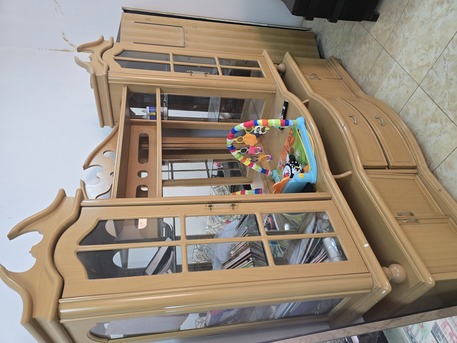 Al Wizarat, Furniture, SAR 150,  TV Cabinet And King Size Bed Frame For Sale