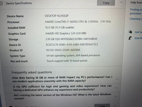 Al Safa, Computers, SAR 1450,  Lenovo I7 Touch Screen ThinkPad 256GB SSD And 16GB RAM