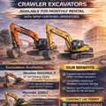 Heavy Equipment Services Excavator Available On Monthly Rental Basis