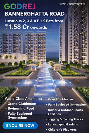 Bangalore, Real Estate For Sale, INR 15800000,  2 BR,  1200 Sq. Feet,  Godrej Bannerghatta Road&ndash; Premium Residences