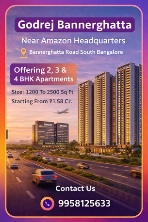 Bangalore, Real Estate For Sale, INR 15800000,  2 BR,  1200 Sq. Feet,  Godrej Bannerghatta Road&ndash; Premium Residences