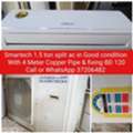 BHD 120,  ✅️ Smartech 1.5 Ton Split Ac In Good Condition With 4 Meter Copper Pipe & Fixing