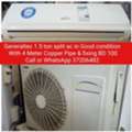 BHD 100,  ✅️ Generaltec 1.5 Ton Split Ac In Good Condition With 4 Meter Copper Pipe & Fixing