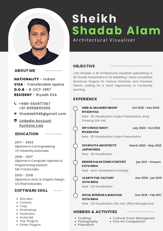 Al Wizarat, Job Seekers, 3D Architectural Designer Looking For Job Opportunity With 7 Year Experience - Immediately