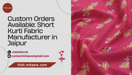 Jaipur, Clothing & Accessories, Custom Orders Available: Short Kurti Fabric Manufacturer In Jaipur