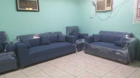 Al Rawdah, Furniture, SAR 190,  Urgent Sale Sofa Set With Pillows And Sofa Cover 7 Seater- Queen Bed With Mattress