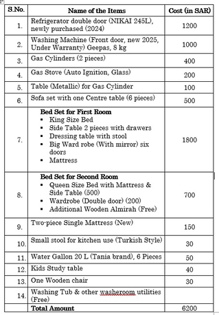 Khobar, Household Items, SAR 6200,  Hi Everyone. I Am Selling Following Very Good Condition House Hold Items