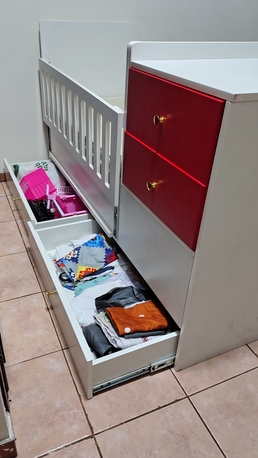 Khobar, Baby & Kid Stuff, SAR 500,  Baby Crib With Intergrated Storage And Top Changing Table