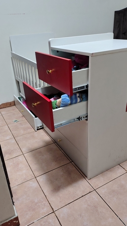 Khobar, Baby & Kid Stuff, SAR 500,  Baby Crib With Intergrated Storage And Top Changing Table