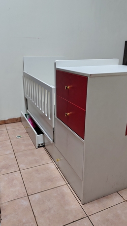 Khobar, Baby & Kid Stuff, SAR 500,  Baby Crib With Intergrated Storage And Top Changing Table