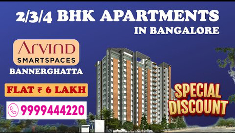 Bangalore, Real Estate For Sale, INR 11600000,  2 BR,  1100 Sq. Feet,  Arvind Skycrest Near Gottigere Lake &ndash; Location Benefits