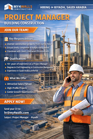 Riyadh, Jobs, Construction Project Manager