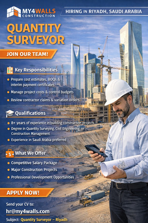 Riyadh, Jobs, Quantity Surveyor