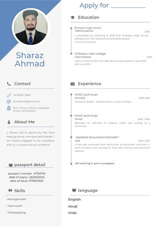 Al Jubail Al Balad, Job Seekers, HVAC Multi Technician