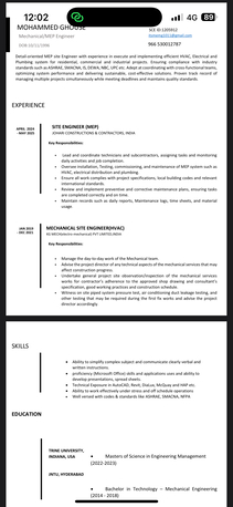 Riyadh, Job Seekers, Mechanical/HVAC Engineer