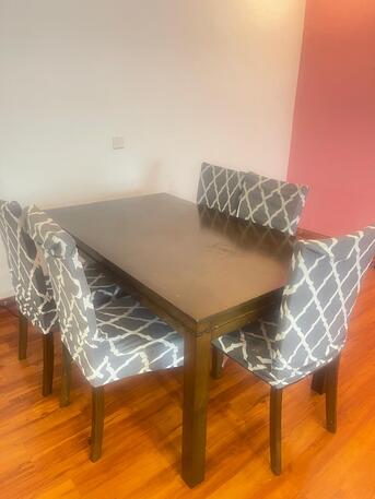 Al Malaz, Furniture, SAR 180,  High-Quality Solid Wood Dining Table (5-Seater)