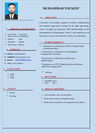 Al-Madinah, Job Seekers, Electrical Four Man