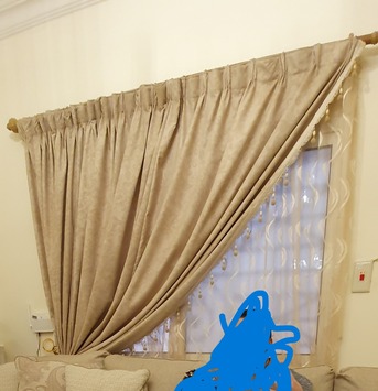 Riyadh, Furniture, SAR 200,  BAIGE CARPET & CURTAIN FOR SALE! White Curtain For Sale,