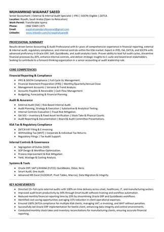 Riyadh, Job Seekers, Looking For Accounting Job