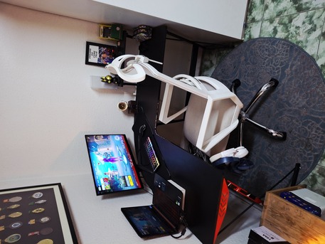 Dammam, Furniture, SAR 250,  Used L-Shaped Gaming Desk &ndash; Good Condition