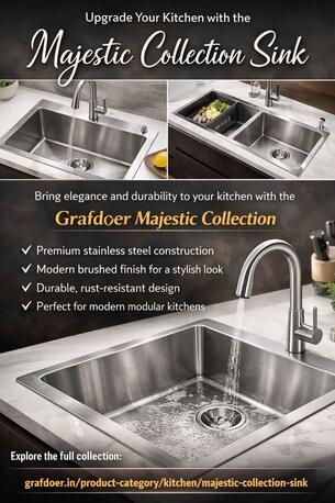 New Delhi, Household, Premium Majestic Collection Kitchen Sink &ndash; Stylish & Durable For Modern Kitchens