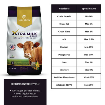Punjab, Food, INR 1595,  Holstein - Xtra Milk Prime Cow Feed 50kg, Cattle Feed Pellets For Maximum Milk Yield